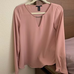 F21 Pink Longsleeve Blouse